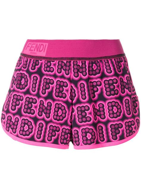 fendi roma all over logo shorts|fendi clothing for women.